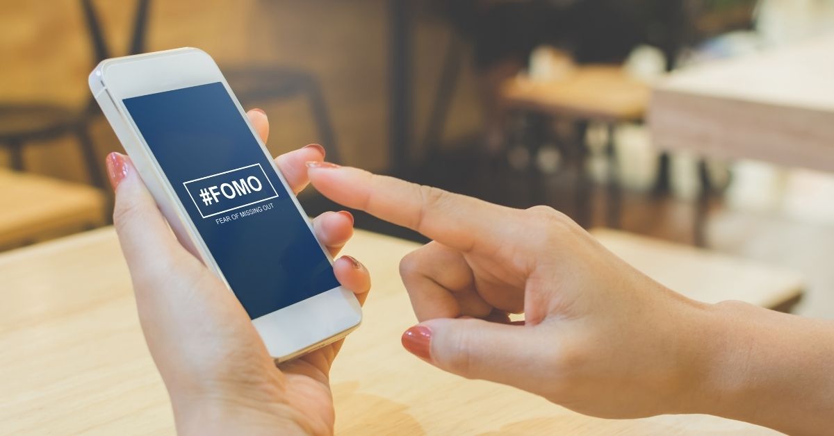 #fomo on phone screen